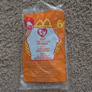 NWT McDonald's TY Beanie Baby Iggy the Iguana
